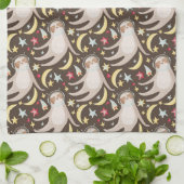 Sloth Astronaut Pattern Theedoek (Gevouwen)