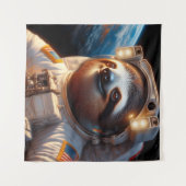 Sloth Astronaut Wandkleed (Voorkant (horizontaal))