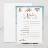 Sloth Baby shower - bewerkbare naam, 5x7 Kaart (Voorkant / Achterkant)