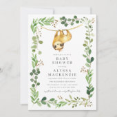 Sloth Baby Shower Invitation (Devant)
