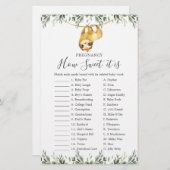 Sloth Baby shower Zwangerschap Hoe lief het is spe (Voorkant / Achterkant)