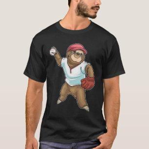 Sloth Baseball handschoen T-shirt
