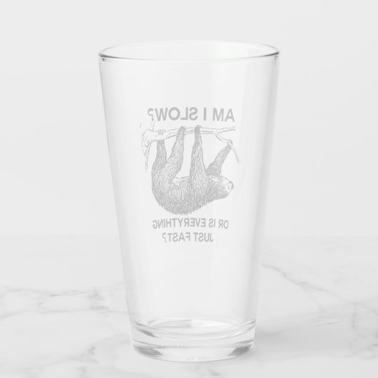Sloth ben ik traag? glas (Achterkant)