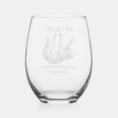 Sloth ben ik traag? wijnglas zonder voet (Achterkant)