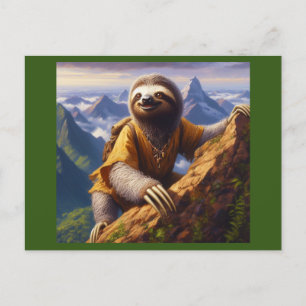 Sloth bergbeklimmen briefkaart