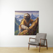 Sloth bergbeklimmen wandkleed (In situ)