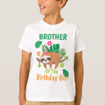 Sloth Birthday enfants tshirts Brother<br><div class="desc">Célébrez l'anniversaire avec ce t-shirt spécial,  design spécial et personnalisé</div>
