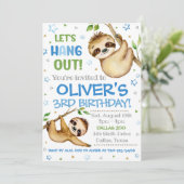 Sloth Birthday Invitation | Sloth Invitation (Debout devant)