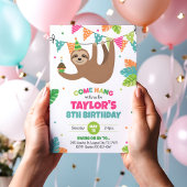 Sloth Birthday Invitation, Sloth Party Invitation