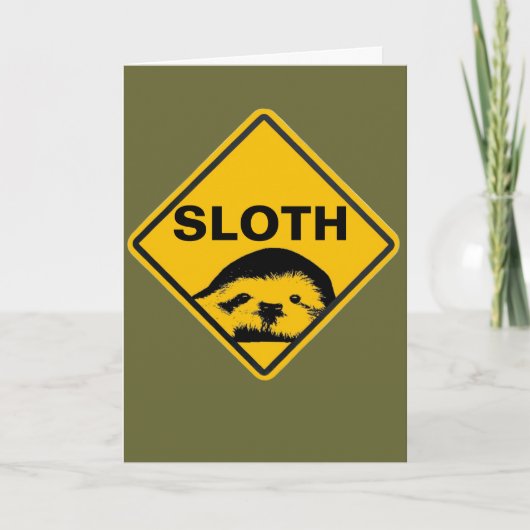 Sloth Birthday Kaart (Voorkant)