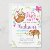 Sloth Birthday Kaart (Voorkant)