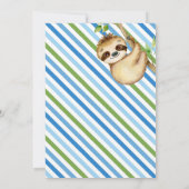 Sloth Birthday Uitnodiging | Slote uitnodiging (Achterkant)