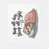 Sloth Blanket Fleece Deken (Voorkant)