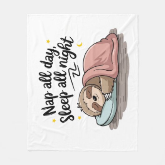 Sloth Blanket Fleece Deken (Voorkant)