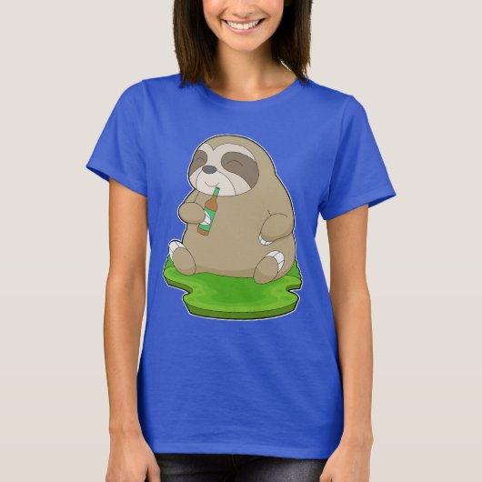 Sloth Bottle Beer T-shirt (Voorkant)