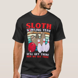 Sloth Bowling Team Lazy Bowler Bowling Kinder Mann T-shirt