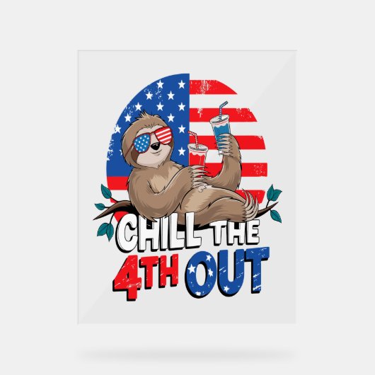 Sloth Chill 4th out Patriotic USA (Recto)