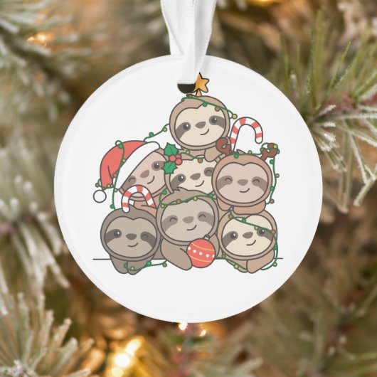 Sloth Christmas Tree Funny Animal Noël Orname (Arbre)