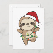Sloth Christmas Winter Animals Sloths Feestdagenkaart (Voorkant / Achterkant)