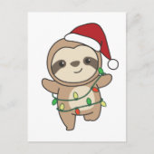 Sloth Christmas Winter Animals Sloths Feestdagenkaart (Voorkant)