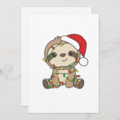 Sloth Christmas Winter Animals Sloths Feestdagenkaart (Voorkant / Achterkant)