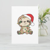 Sloth Christmas Winter Animals Sloths Feestdagenkaart (Staand voorkant)