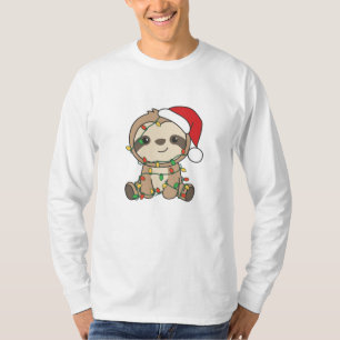 Sloth Christmas Winter Animals Sloths T-shirt