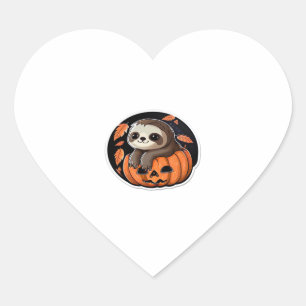 Sloth citrouille Halloween autocollant Surdimensio