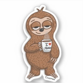 Sloth Coffee Sticker