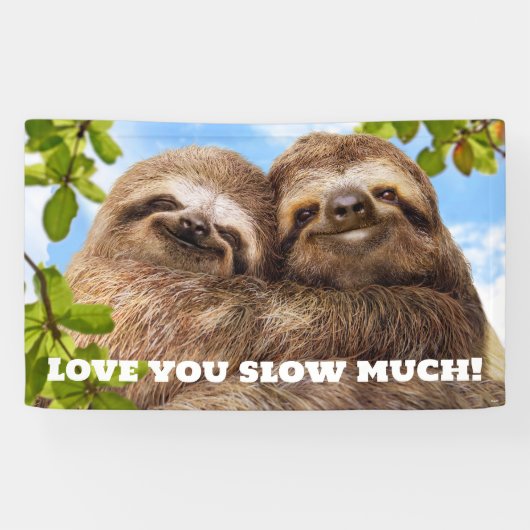 Sloth Couple Spandoek (Horizontaal)