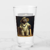 Sloth Cricket Speler Glas (Voorkant)