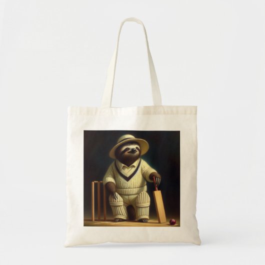 Sloth Cricket Speler Tote Bag (Voorkant)