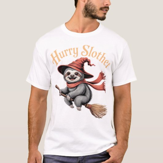 Sloth Cute Halloween Witch Funny Essential T-Shirt (Devant)