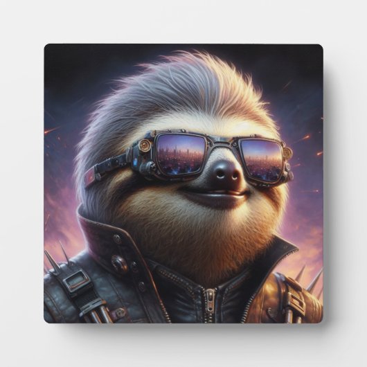 Sloth Cyberpunk Fotoplaat (Voorkant)