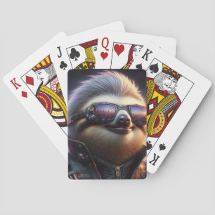 Sloth Cyberpunk Pokerkaarten