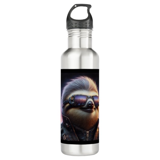 Sloth Cyberpunk Waterfles (Voorkant)