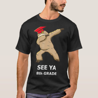 Sloth Dabbing 8e Grade Afstuderen Achtste Grade G T-shirt