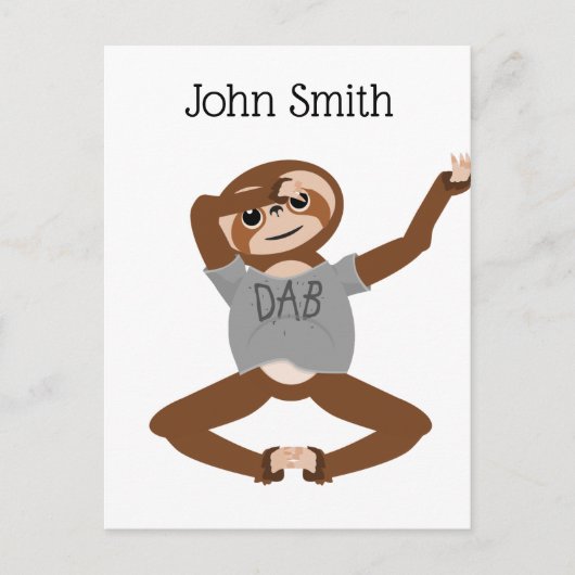 Sloth Dabbing Briefkaart (Voorkant)