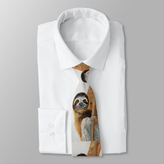 Sloth design tie stropdas (Gebonden)