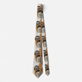 Sloth design tie stropdas