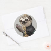 SLOTH EAT NOODLE RONDE STICKER (Envelop)