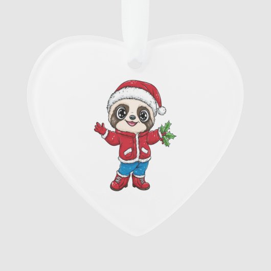 Sloth en dessin portant Noël (devant)