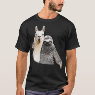 SLOTH EN LAMA BESTE VRIENDEN GRAPPIG T-SHIRT