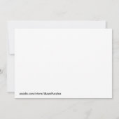 Sloth et feuilles, labze puzzle invitations d'anni (Dos)