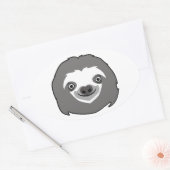 Sloth Face Ovale Sticker (Envelop)