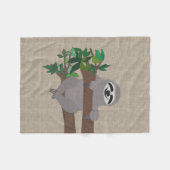 Sloth Fleece Blanket Deken (Voorkant (Horizontaal))