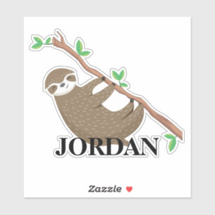 Sloth Gepersonaliseerde naam Sticker