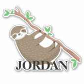 Sloth Gepersonaliseerde naam Sticker (Voorkant)