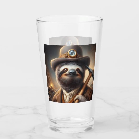 Sloth Gold Miner Glas (Achterkant)