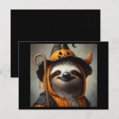 Sloth Halloween Briefkaart (Voorkant / Achterkant)